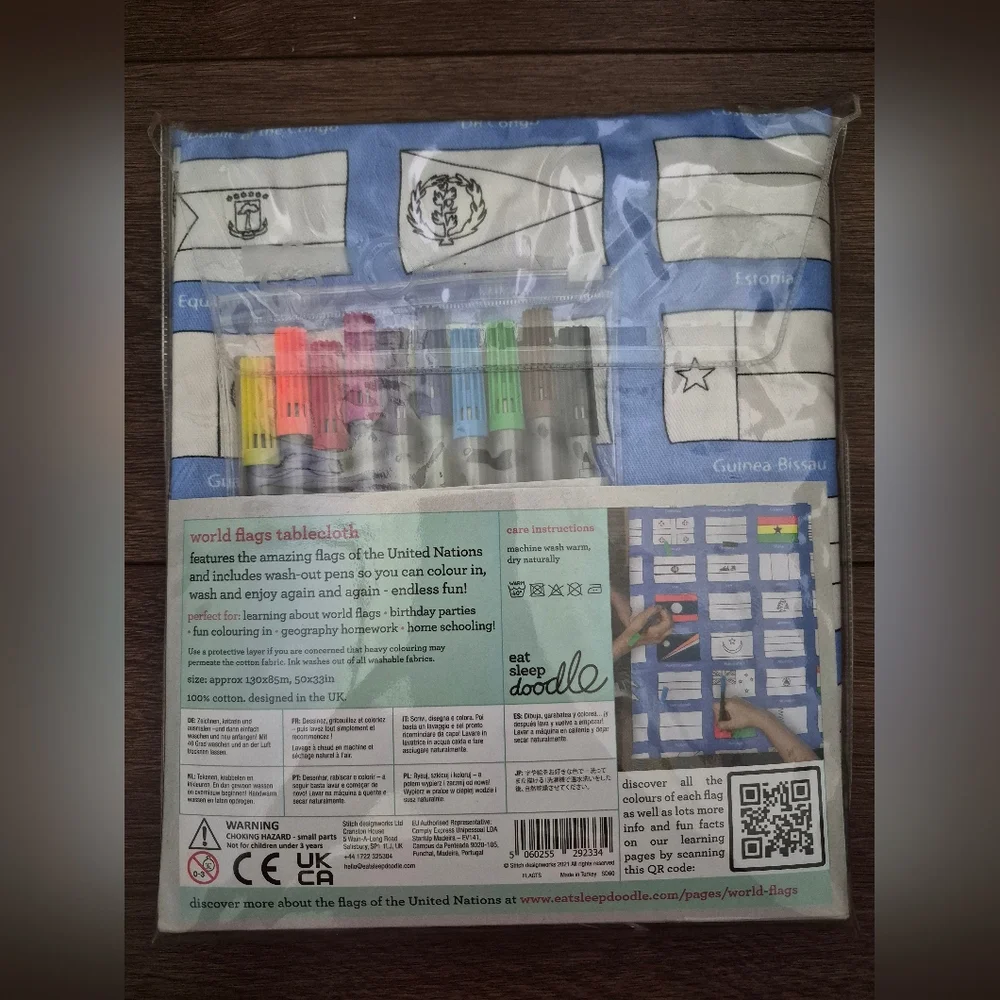 NEW World Flags Table Cloth from Eat Sleep Doodle